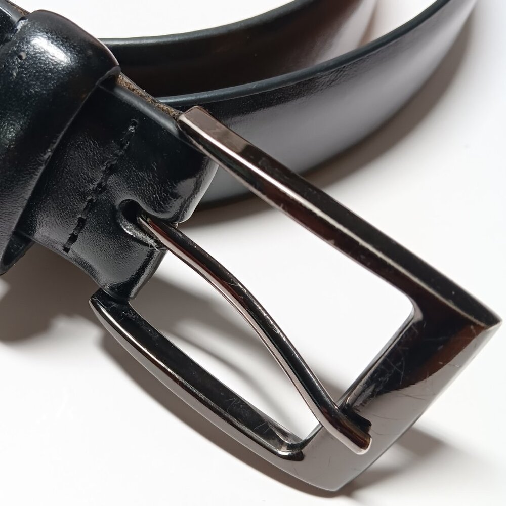 MENS DICKIES COATED LEATHER DRESS BELT - SIZE -XL- 42 - BLACK